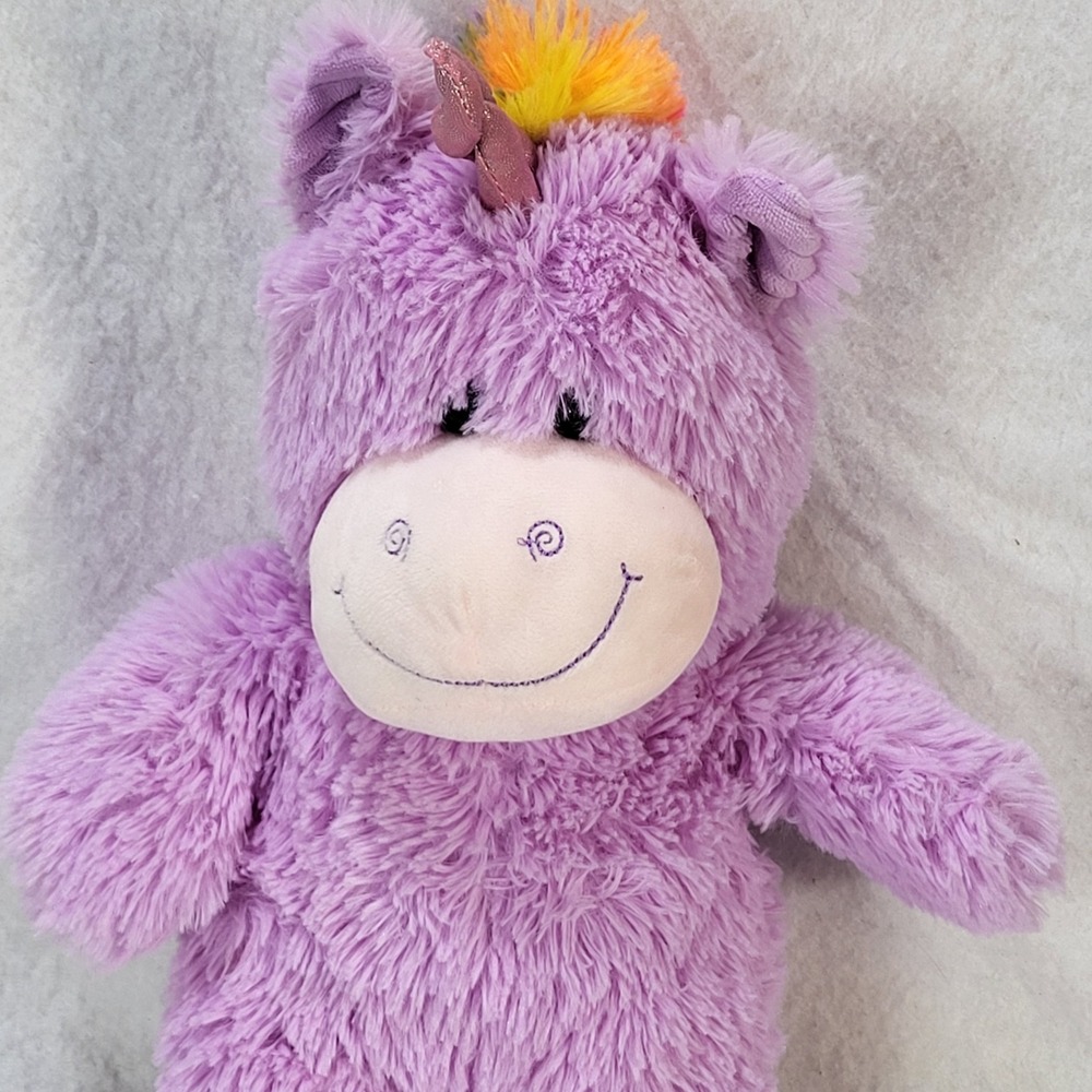 Kellytoy Purple Unicorn Plush Shaggy Rainbow Mane‎ Tail Stuffed Animal Toy